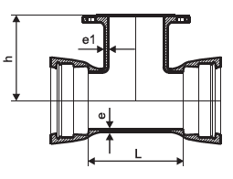 Doppio T dell'incavo dei montaggi duttili rotondi del ferro con il ramo ISO2531 della flangia