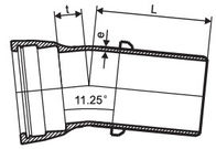 Spina di Di Fittings Socket rivestimento esterno del bitume/epossidico della curvatura da 11,25 gradi fornitore