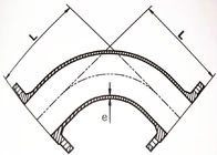 Accessori per tubi duttili del ferro da 90 gradi del doppio della flangia curvatura radiale DN80 - DN1200 lungamente fornitore