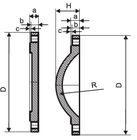 Il ferro duttile dell'acqua portatile congiunge il bitume ricoperto della flangia cieca della classe PN25 fornitore